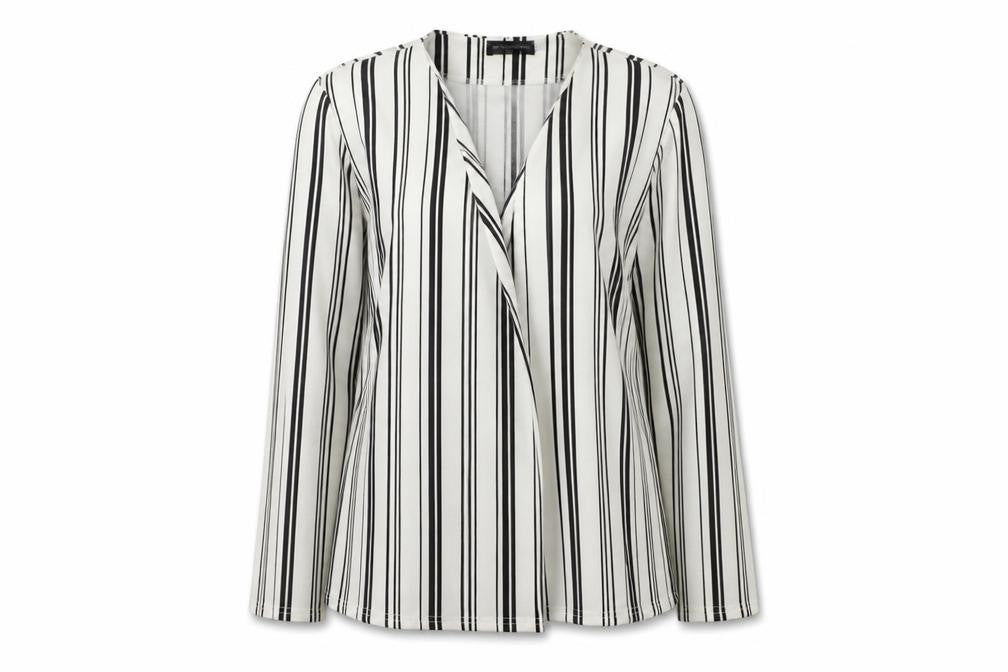 PRETTYLITTLETHING Womens White Striped  Cardigan Jumper Size 10