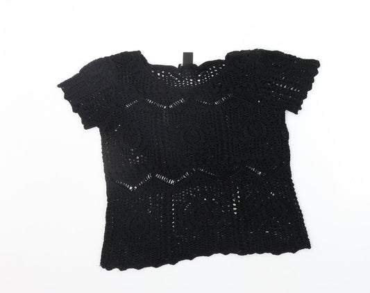 H&M Womens Black   Pullover Jumper Size S