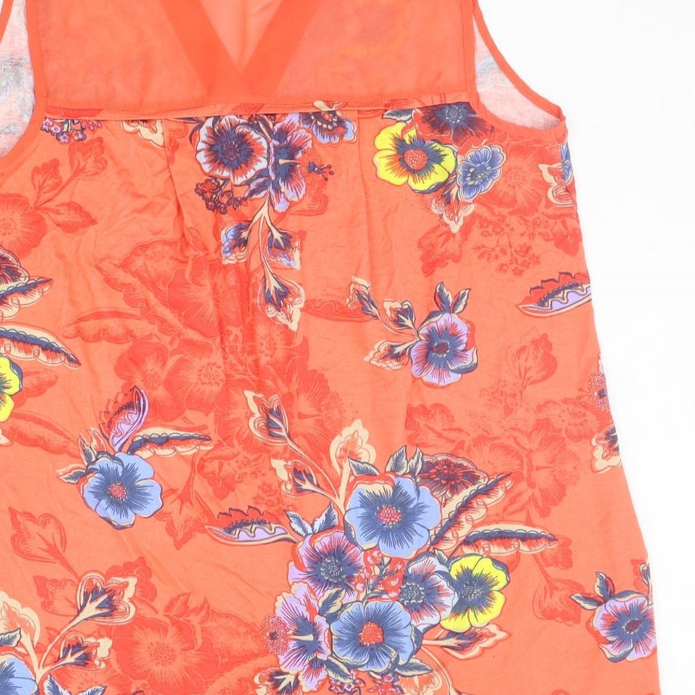 NEXT Womens Orange Fair Isle  Basic Blouse Size 10