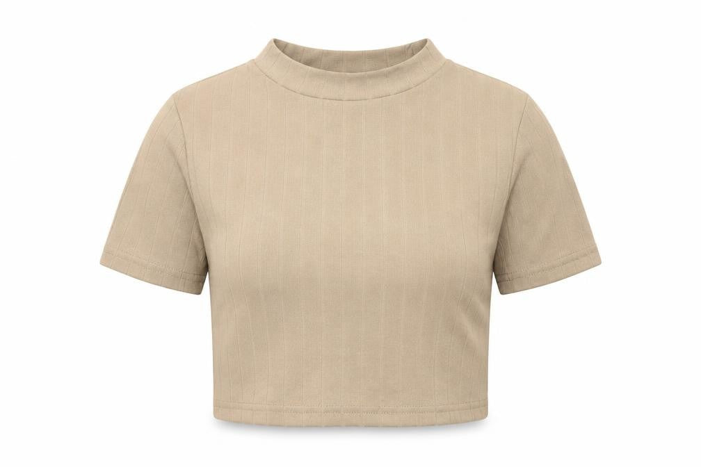 SheIn Girls Beige   Basic T-Shirt Size S
