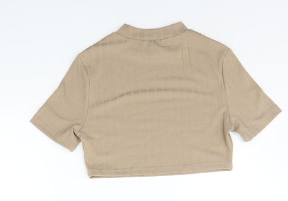 SHEIN Girls Beige   Basic T-Shirt Size S