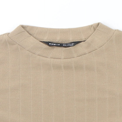 SHEIN Girls Beige   Basic T-Shirt Size S