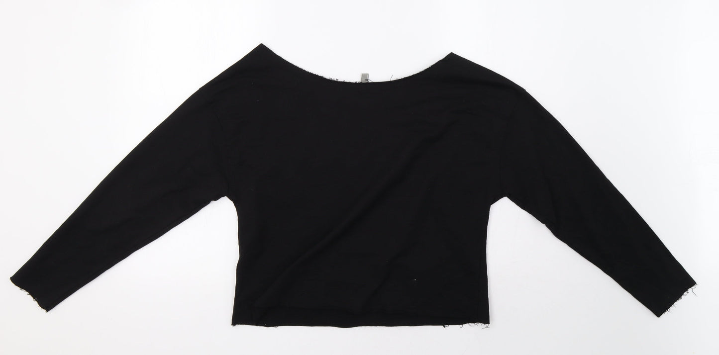 ASOS Womens Black   Pullover Sweatshirt Size 8