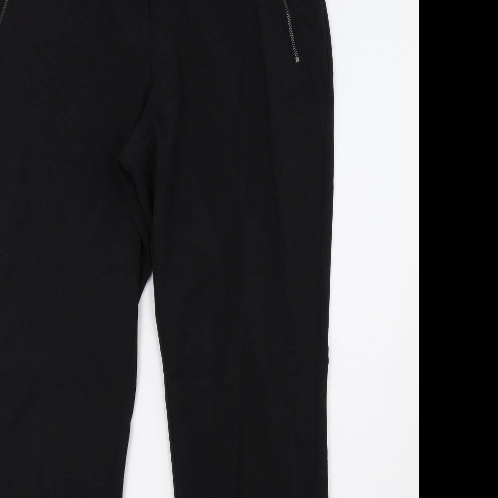 M&Co Womens Black   Trousers  Size 12 L32 in