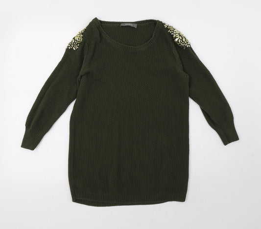 Oasis Womens Green   Pullover Sweatshirt Size S