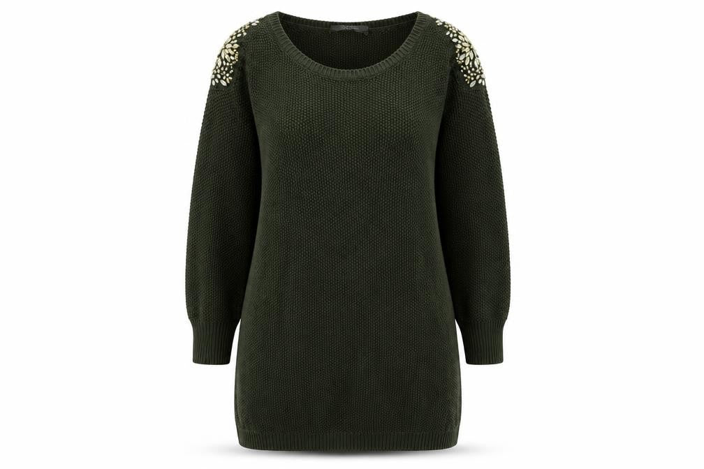 Oasis Womens Green   Pullover Sweatshirt Size S