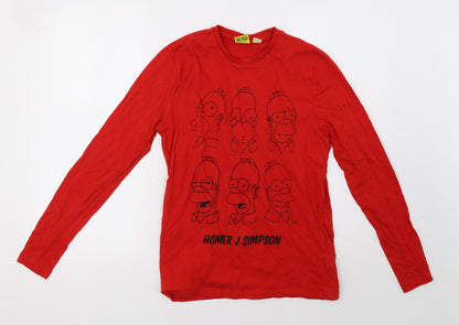 Preloved Primark Womens Red   Pullover Sweatshirt Size XS  - the simpsons - Front