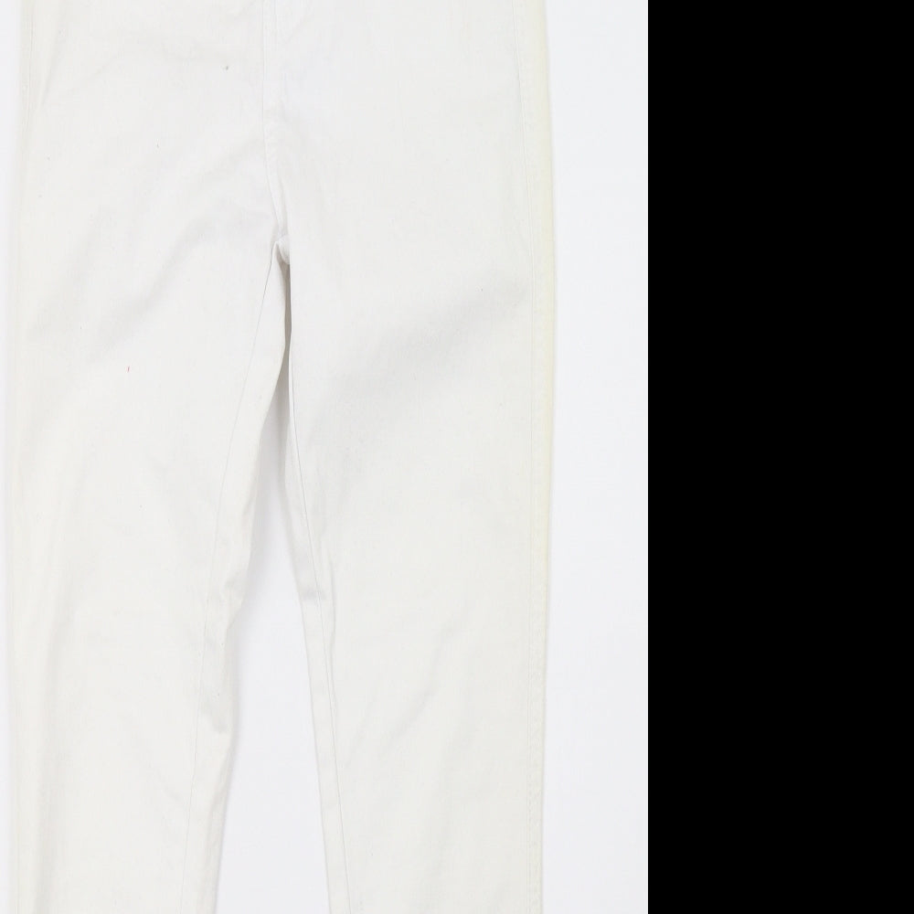 red chilli Womens White   Trousers  Size 8 L32 in