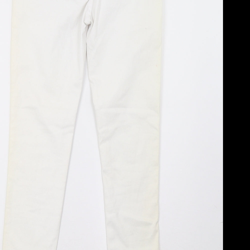 red chilli Womens White   Trousers  Size 8 L32 in