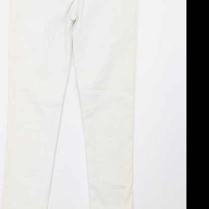 red chilli Womens White   Trousers  Size 8 L32 in