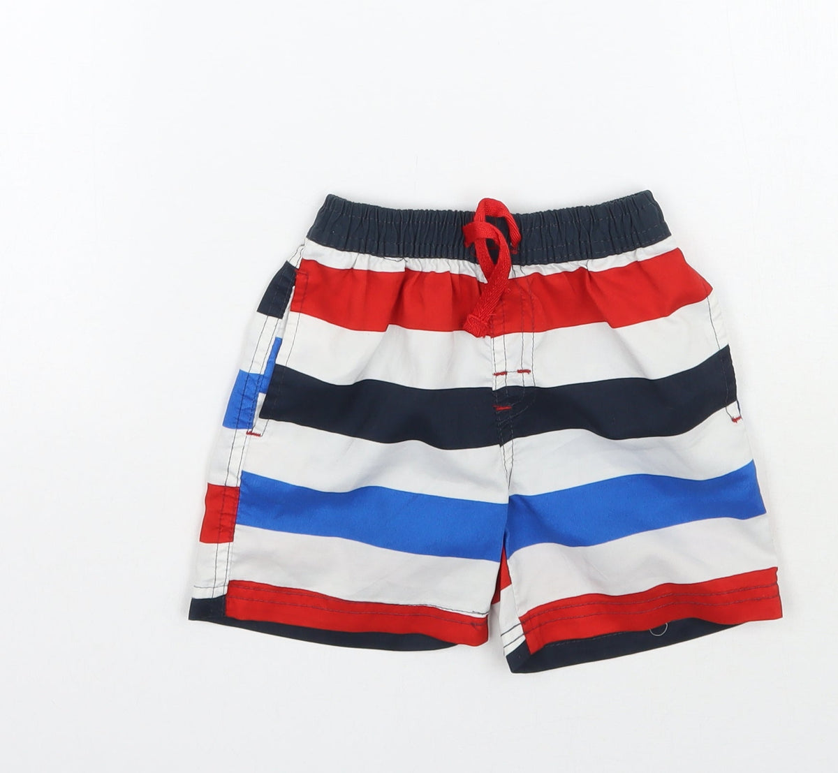 Primark Boys White Striped  Cropped Trousers Size 12-18 Months