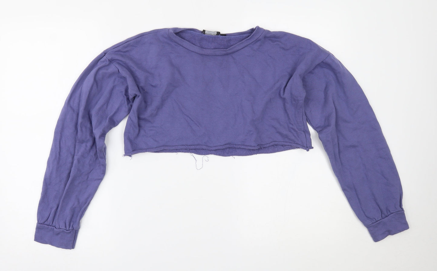 PRETTYLITTLETHING Womens Purple   Cropped Blouse Size S