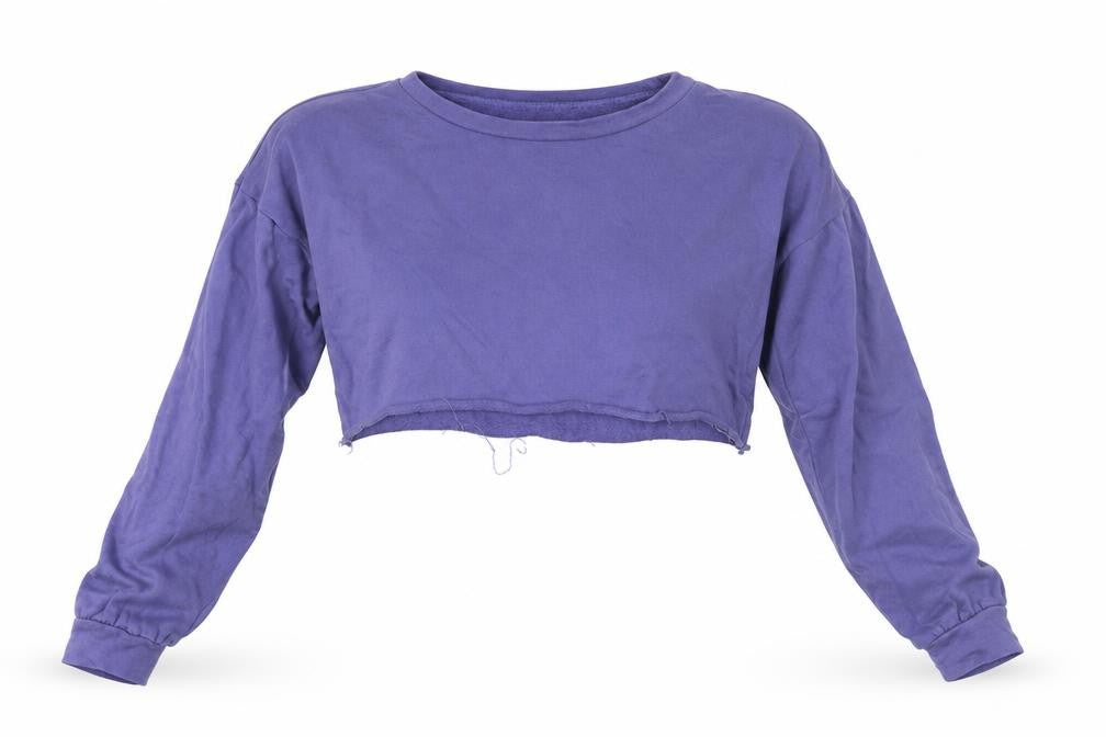 PRETTYLITTLETHING Womens Purple   Cropped Blouse Size S