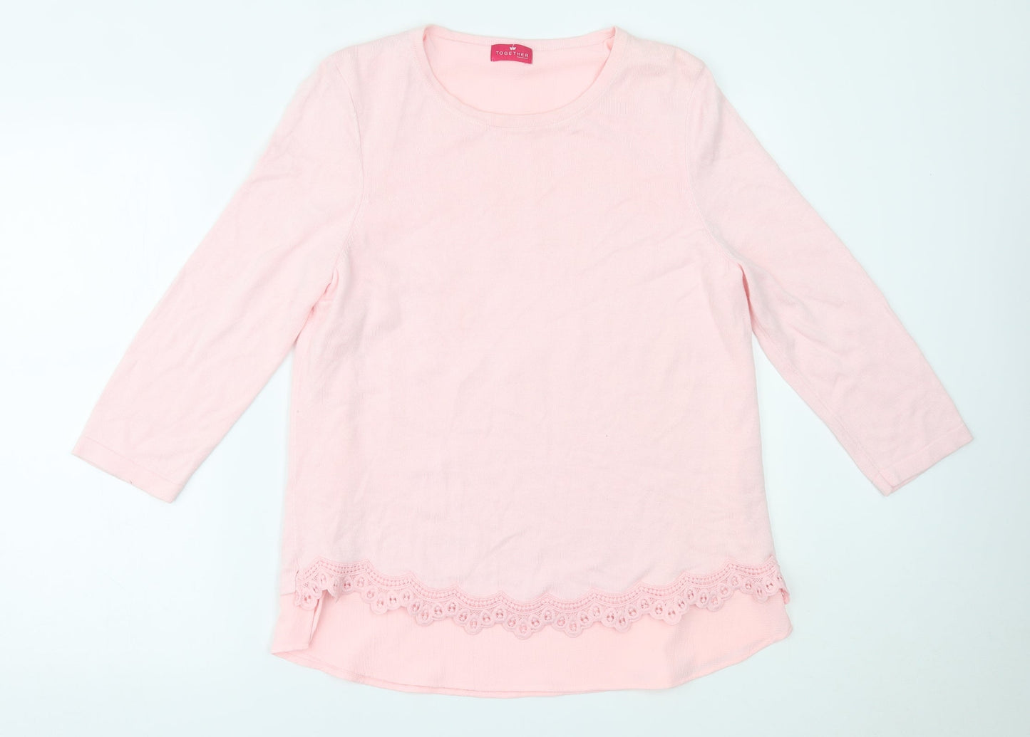 Together Womens Pink   Basic Blouse Size 12