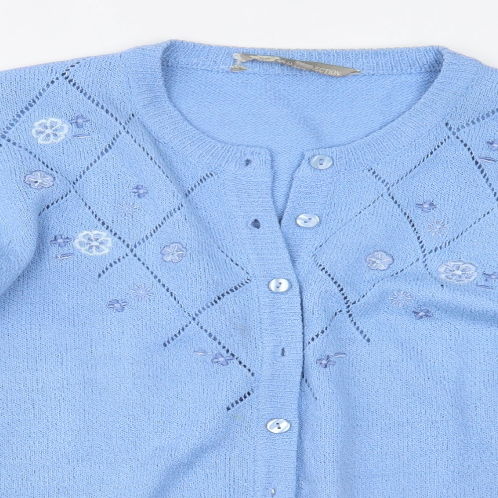 Akal Collection Womens Blue   Cardigan Jumper Size M