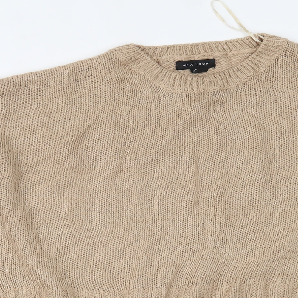 New Look Womens Beige   Cropped Blouse Size L