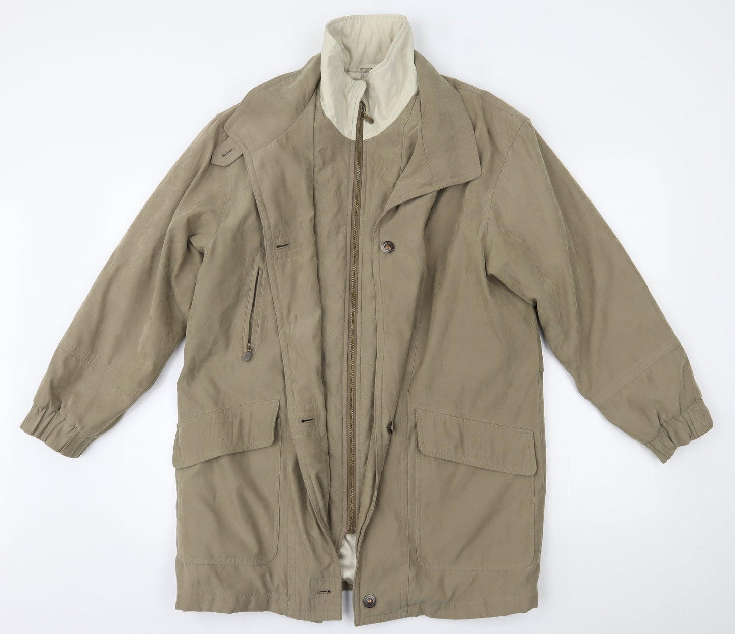 BHS Womens Beige   Parka Coat Size 10