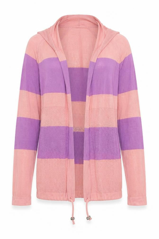 NEXT Womens Pink Striped  Cardigan Jumper Size 10