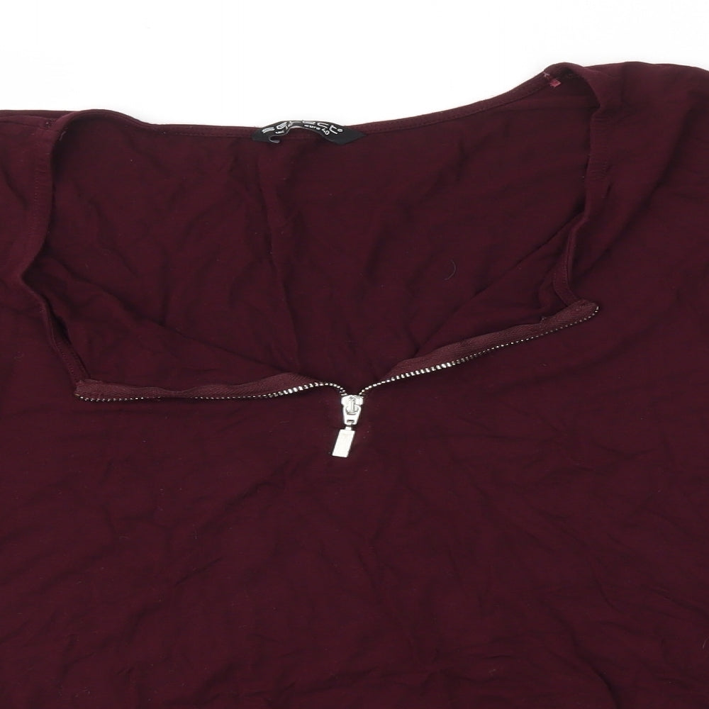 Select Womens Purple   Basic Blouse Size 12