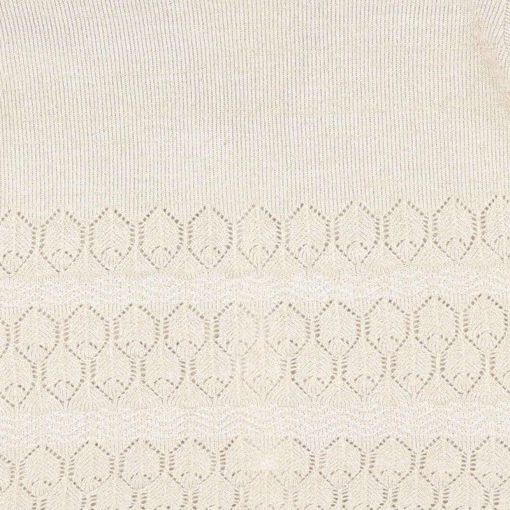 Classics by Berkertex Womens Gold Geometric  Cardigan Jumper Size 14  - Subtle glitter effect