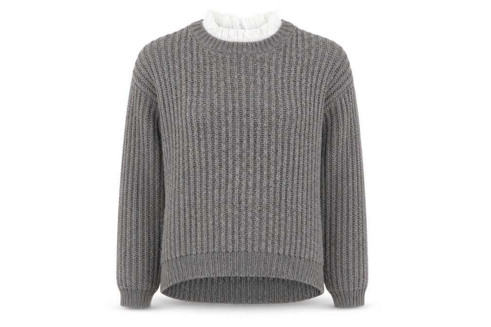 Matalan Womens Grey   Pullover Jumper Size S  - Faux Collar