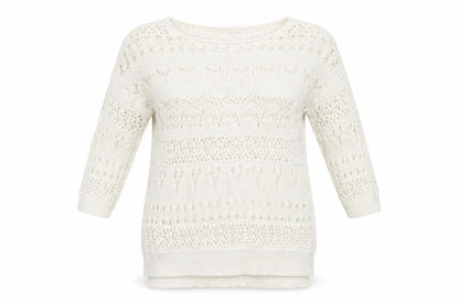 Next Womens Ivory   Pullover Jumper Size S  - Open Knit