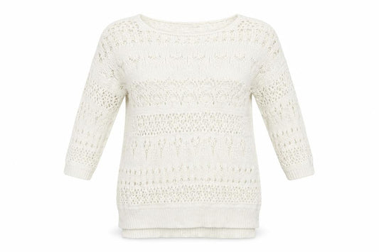 Next Womens Ivory   Pullover Jumper Size S  - Open Knit