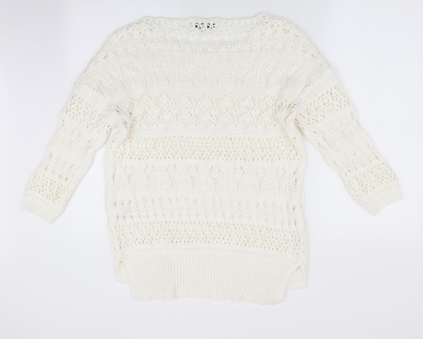 NEXT Womens Ivory   Pullover Jumper Size S  - Open Knit