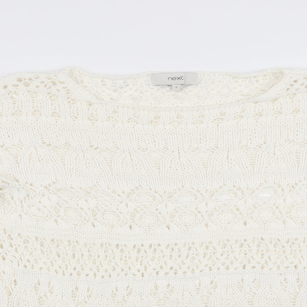 NEXT Womens Ivory   Pullover Jumper Size S  - Open Knit