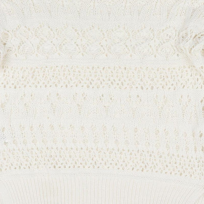 Next Womens Ivory   Pullover Jumper Size S  - Open Knit