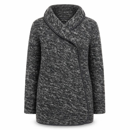 Peacocks Womens Grey   Parka Coatigan Size 12  - Faux leather trim