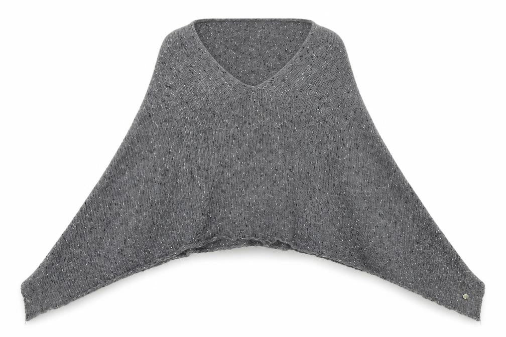 Maria Bellentani Womens Grey   Overcoat Poncho One Size