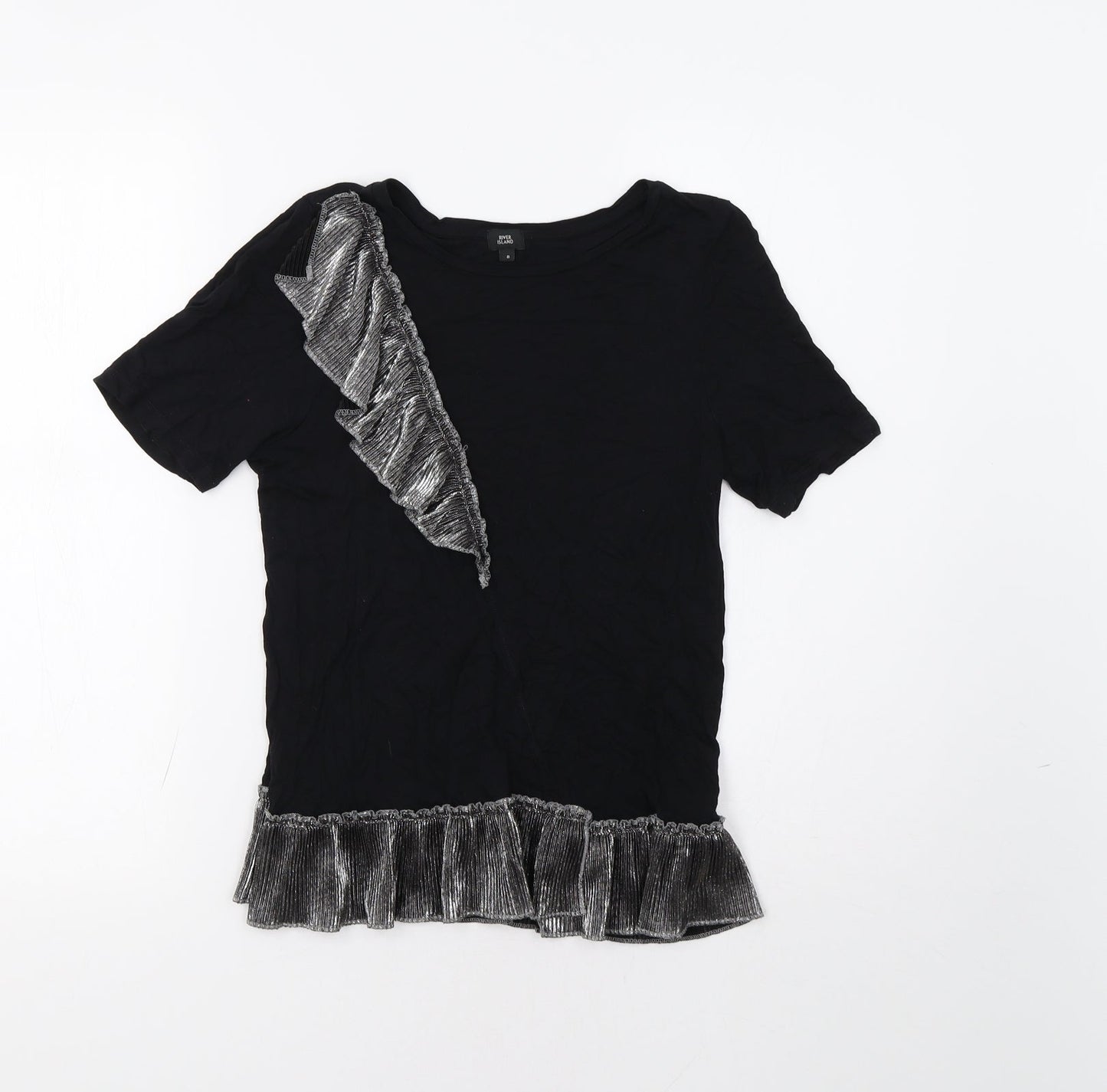 River Island Girls Black   Basic Blouse Size 8 Years
