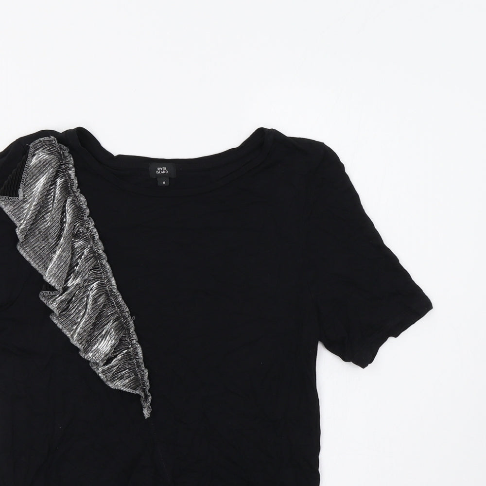 River Island Girls Black   Basic Blouse Size 8 Years
