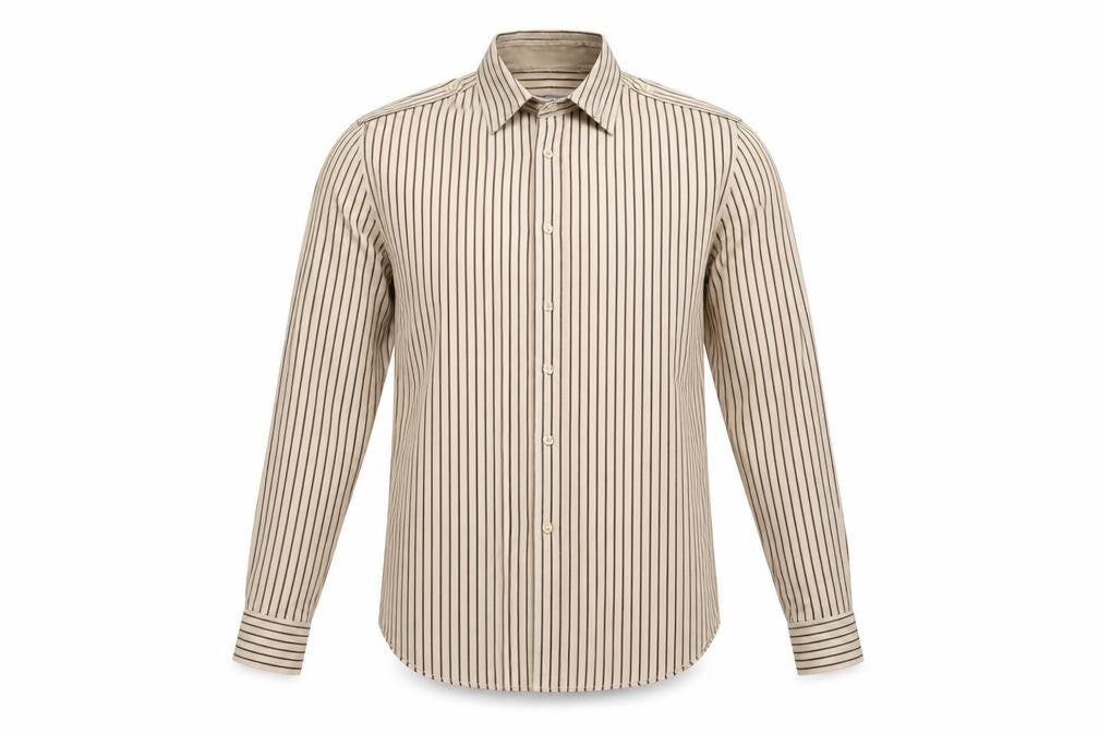 Topman Mens Brown Striped   Button-Up Size S