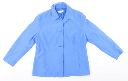 Marks & Spencer Womens Blue   Overcoat Jacket Size 18
