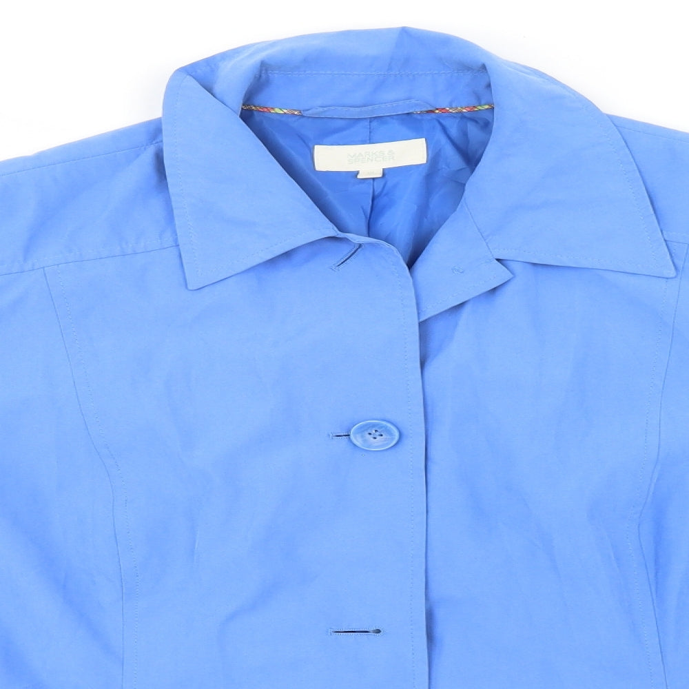 Marks & Spencer Womens Blue   Overcoat Jacket Size 18