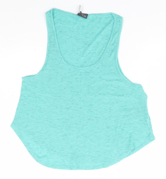 Sparkle & Fade Womens Green   Basic Tank Size S