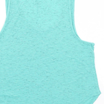 Sparkle & Fade Womens Green   Basic Tank Size S