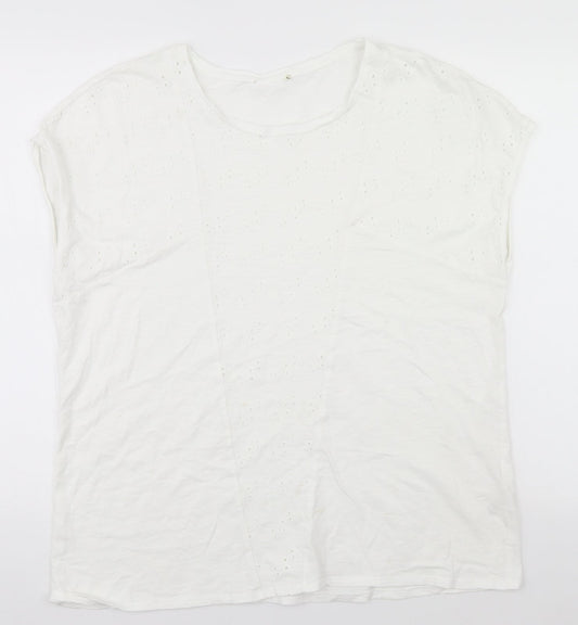 Preworn Womens White   Basic Blouse Size 18
