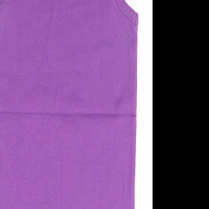 Preloved Petite Fleur Womens Purple Striped  Basic Tank Size 12 - Label