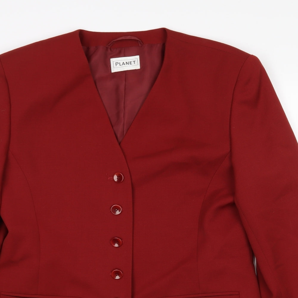 Planet Womens Red   Jacket Sport Coat Size 12