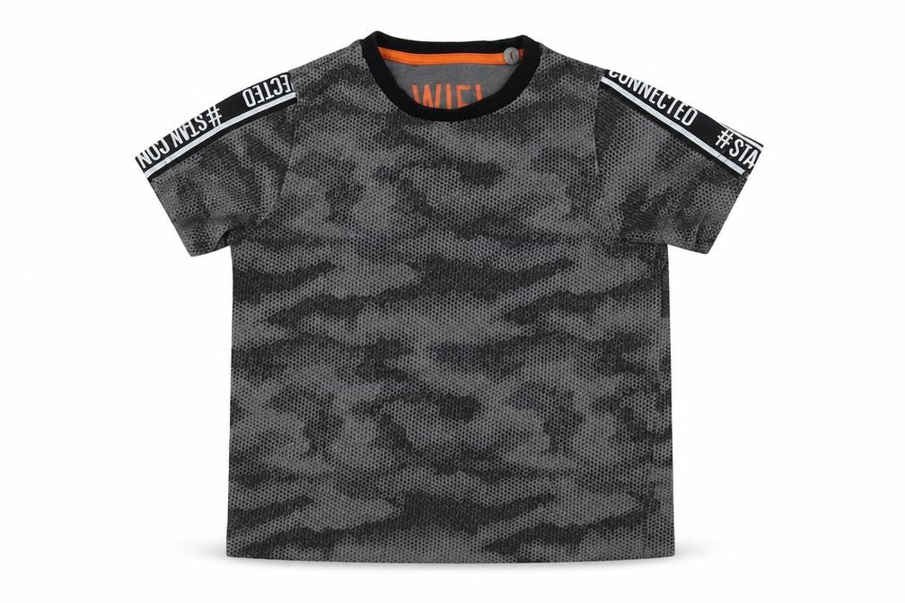 Matalan Boys Grey Camouflage  Basic T-Shirt Size 4 Years