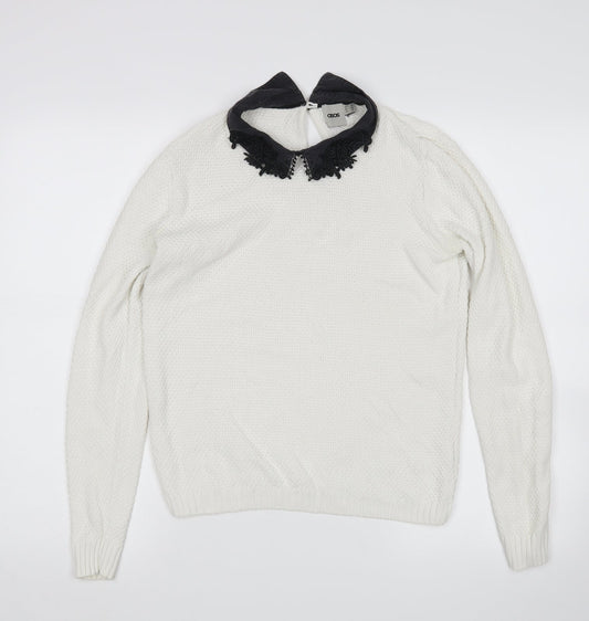 ASOS Womens White   Pullover Jumper Size 10