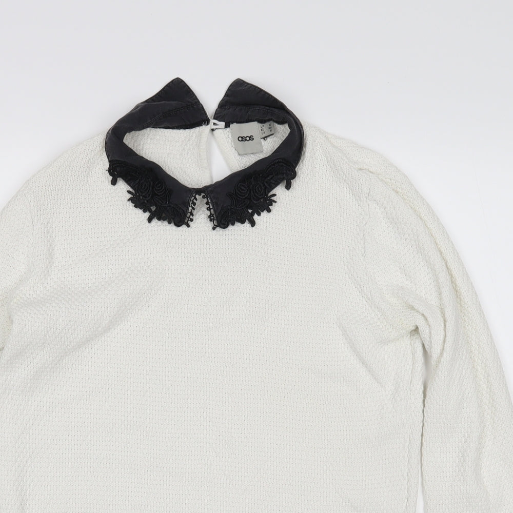 ASOS Womens White   Pullover Jumper Size 10