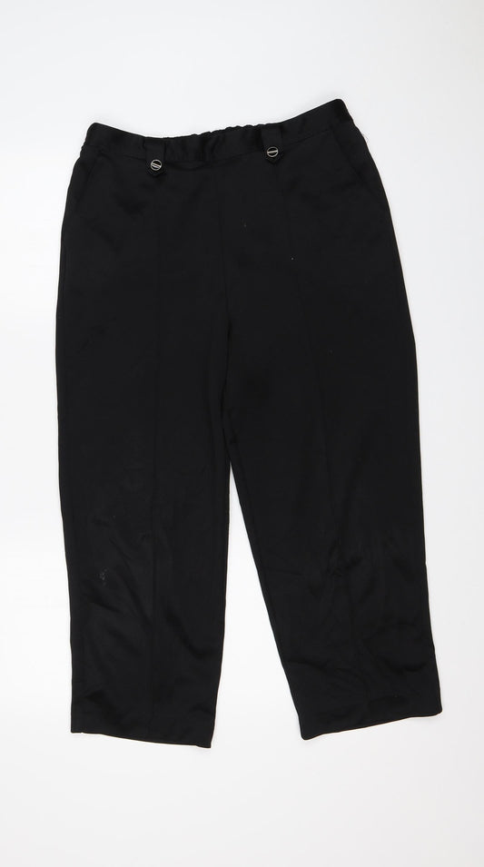 BM Womens Black   Trousers  Size 14 L22 in