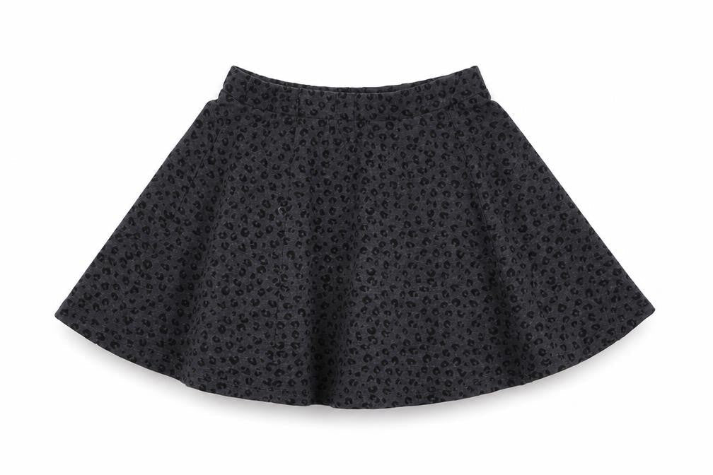 H&M Girls Grey Animal Print  Skater Skirt Size 9-10 Years
