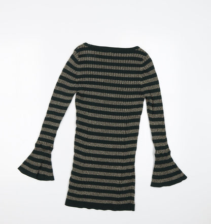Next Womens Multicoloured Striped  Bodycon  Size 8