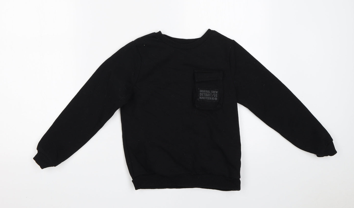 Primark Boys Black   Pullover Sweatshirt Size 7-8 Years