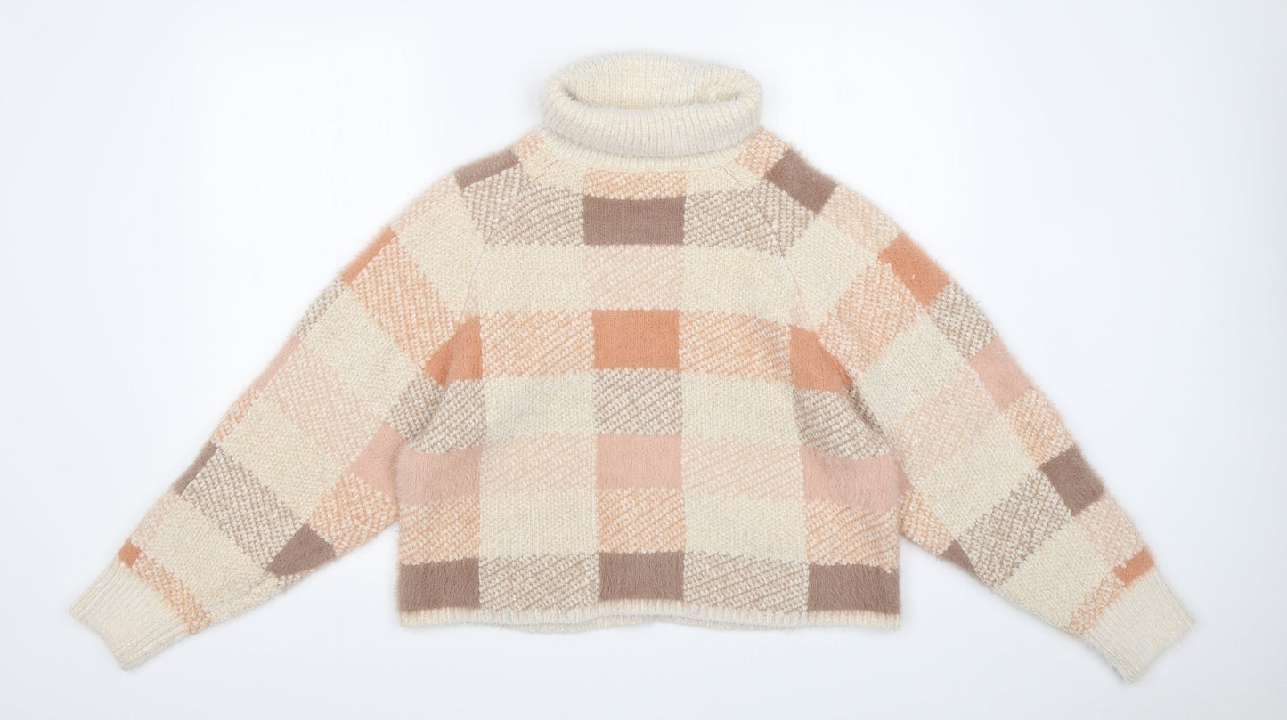 Primark Womens Multicoloured Check  Pullover Sweatshirt Size M